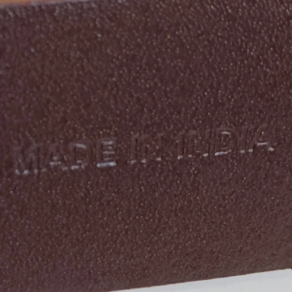 Chico's Vintage Women's Belt Size S Brown Leather Gold Buckle